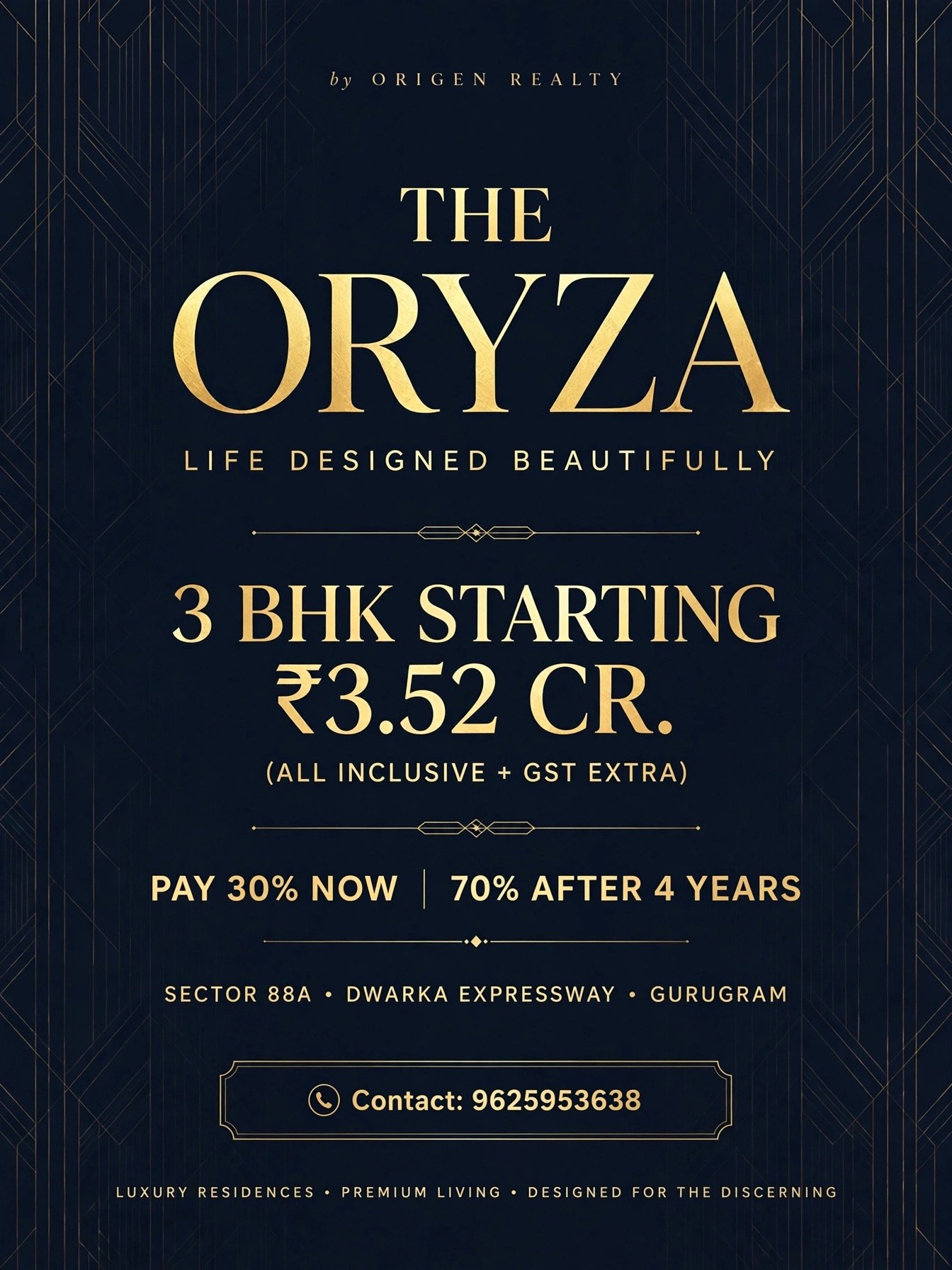 The Oryza New Launch Sec 88A Gurgaon Dwarka Expressway